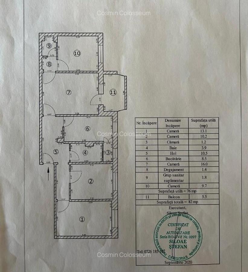 Tractorul - apartament 4 camere, 2 bai, etaj 1/4 , balcon, parcare! - 12
