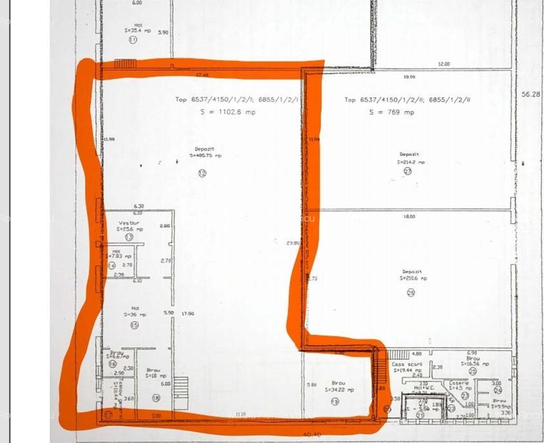 Hală (405 mp)cu birouri,acces tir si parcare proprie  Zona Stefan cel Mare - 6
