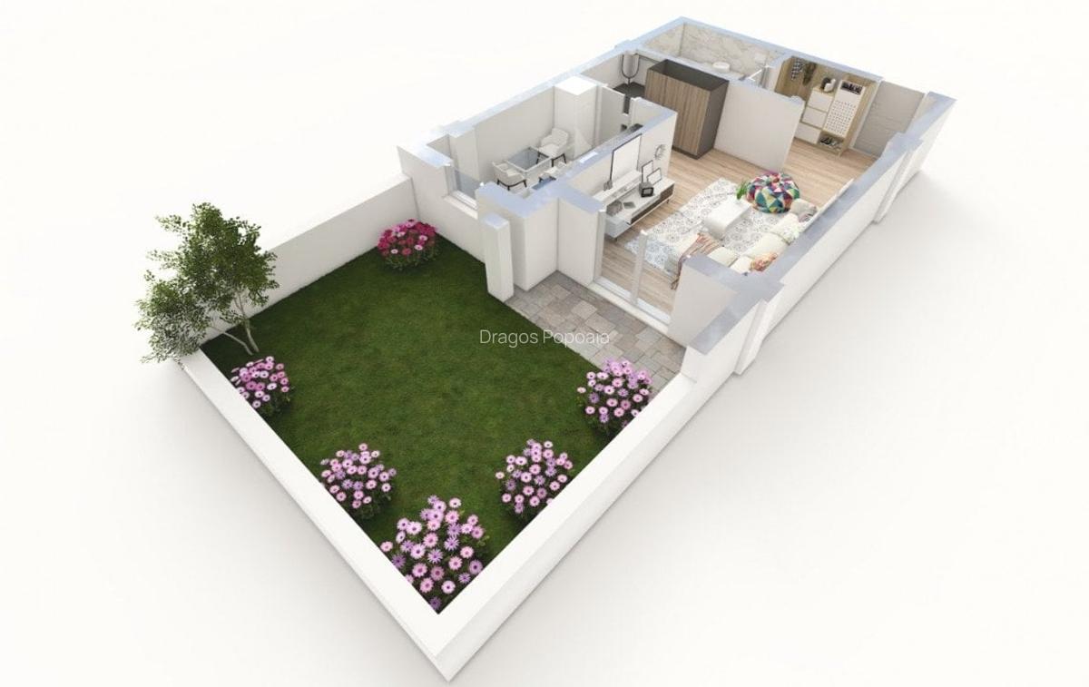 TVA 21% INCLUS! COMISION 0% ! 1 CAMERA CU GRADINA 35MP POPAS PACURARI - 2