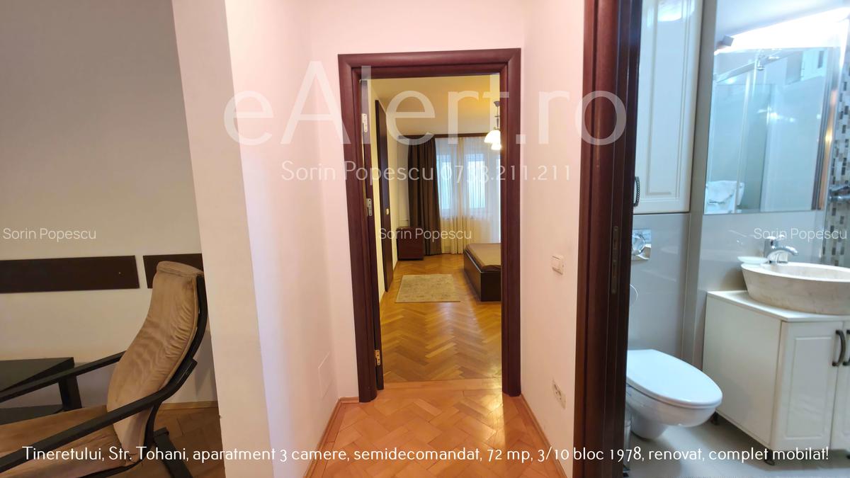 Apartament 3 camere decomandat, 72 mp, etaj 3/10 – Tineretului, strada Tohani. - 5