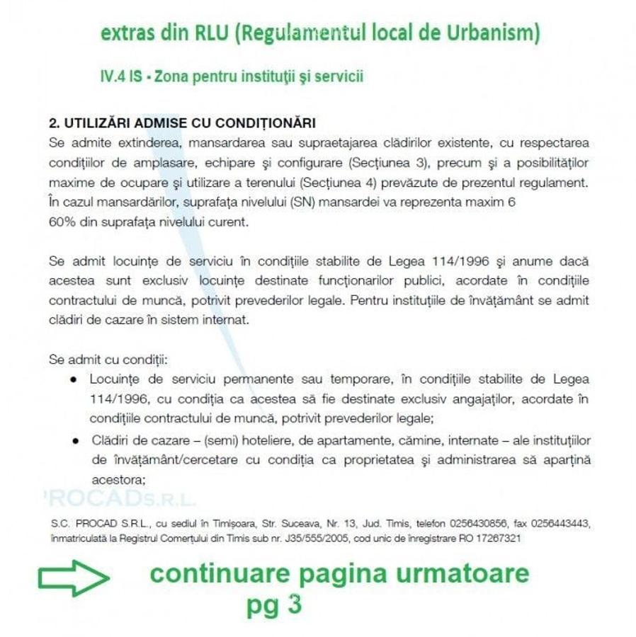 Teren de SERVICII , CLINICA / cabinet, birouri si SPATII COMERCIALE! Front 30 m - 20