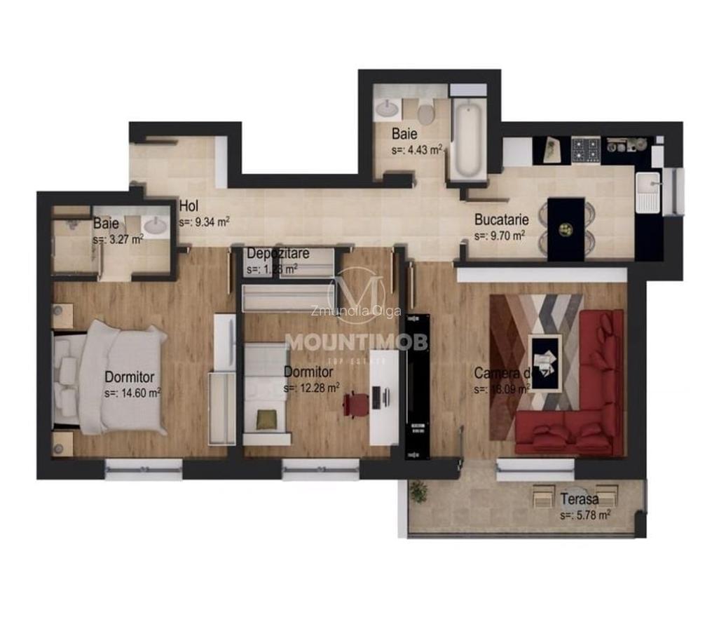 Apartament 3 camere 73 mp/utili, boxa, parcare, Tractorul | N. Labis - 2