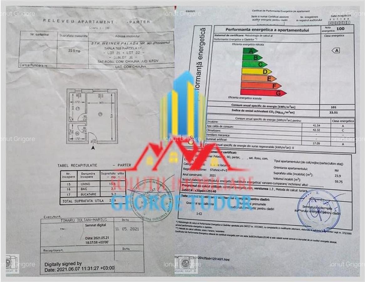 Garsoniera decomandata, Str. Weiner Palada, Nr 9D, Chiajna - 3