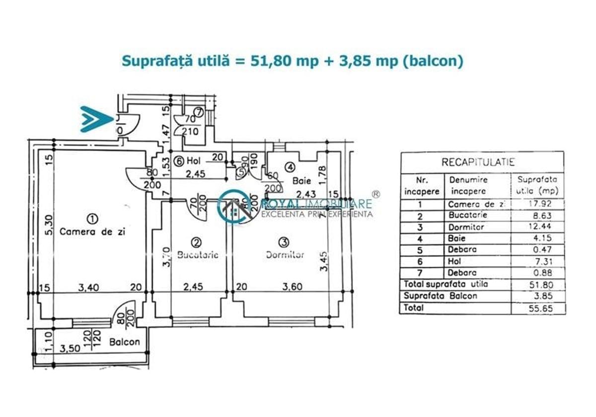 Royal Imobiliare - Vanzare apartament 2 camere, zona P-ta Mihai Viteazu - 14