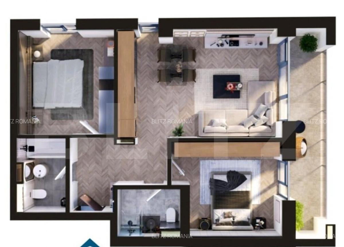 Apartament de vanzare, cu 3 camere, 74 mp, zona Torontalului - 1