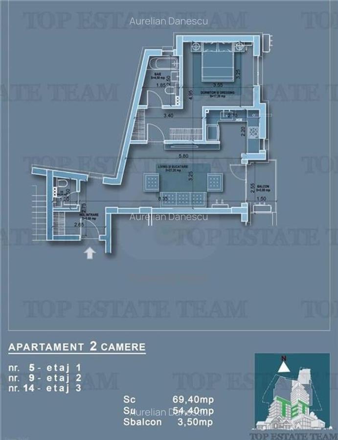 Apartament 2 camere in bloc nou, zona Mosilor - 1