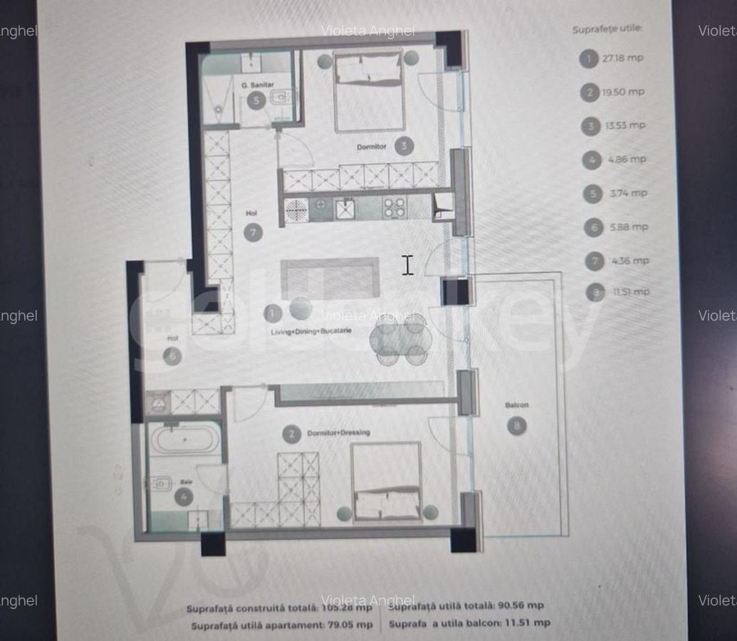 Apartament cu 3 camere decomandat în Iancu Nicolae - 7