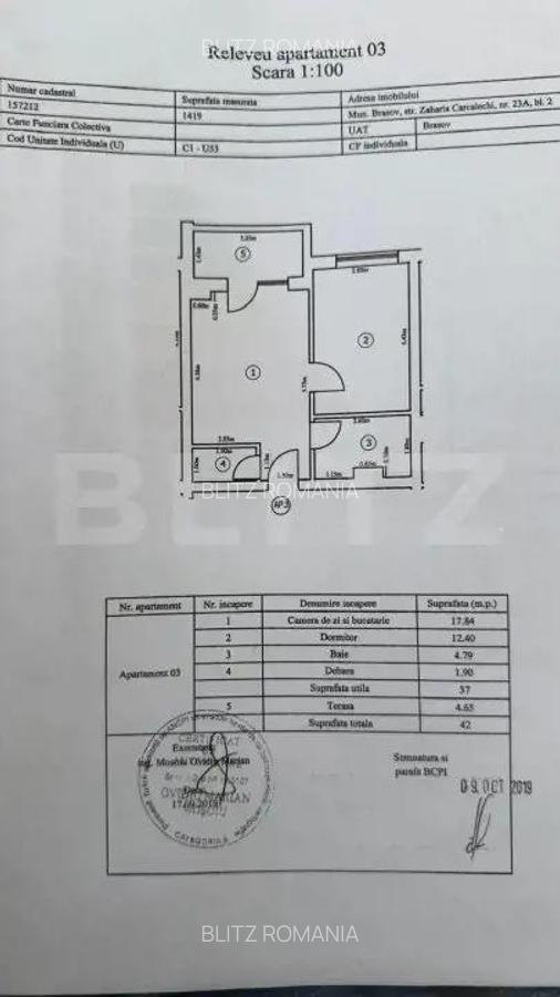 Studio de vanzare, cu 2 camere, 37 mp, zona Noua - 6