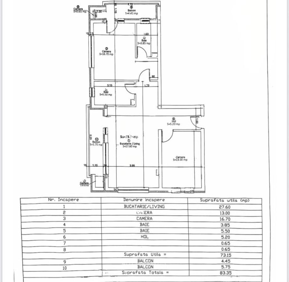 Apartament mobilat utilat, 3 camere, 2 bai, 2 parcari, zona Terra - 2
