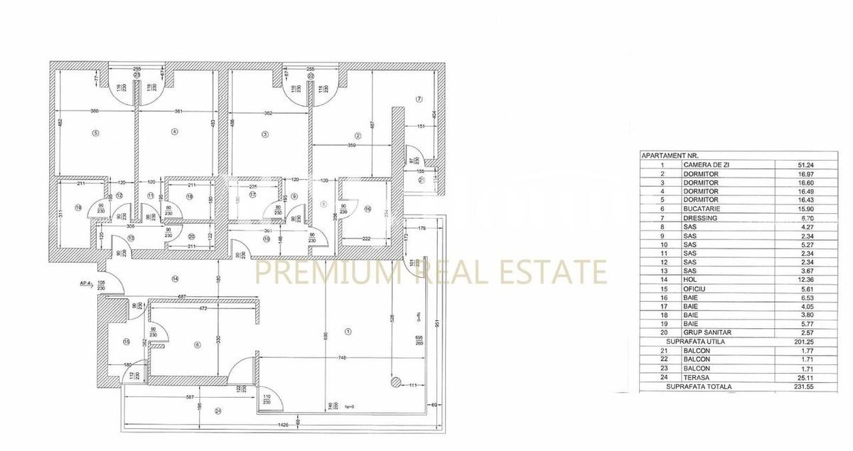Apartament nou, spectaculos cu 5camere, finisaje lux, prima inchiriere, 2parcari - 16