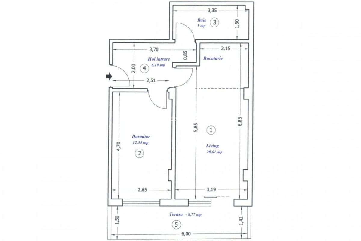 DAMAROAIA, APARTAMENT 2 CAMERE COCHET, CU TERASA DE 9 MP. - 16