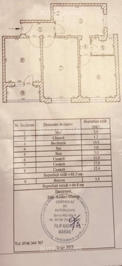 Apartament cu 3 camere, luminos, etaj 2, cu lift, mobilat, 2 loc de parcare - 5