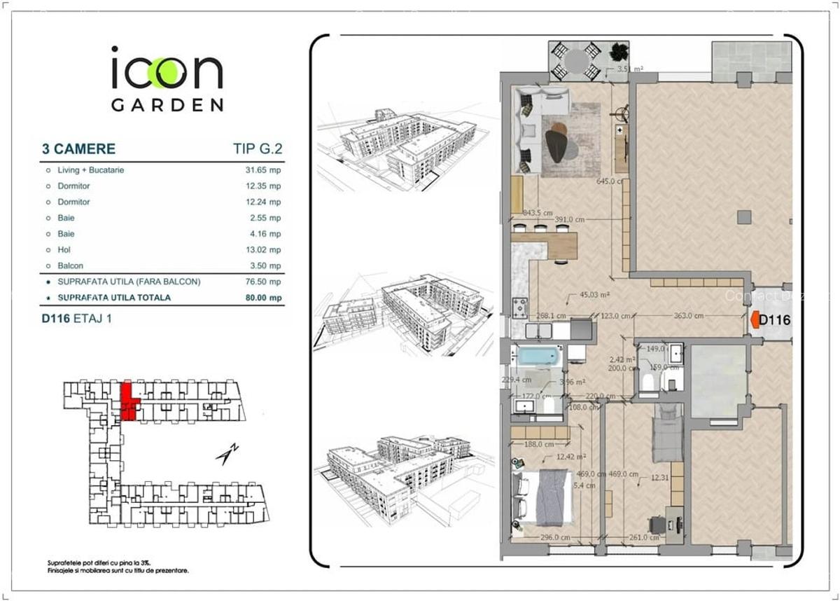 Apartament 3 camere - ICON Garden - zona Mihai Bravu - 7