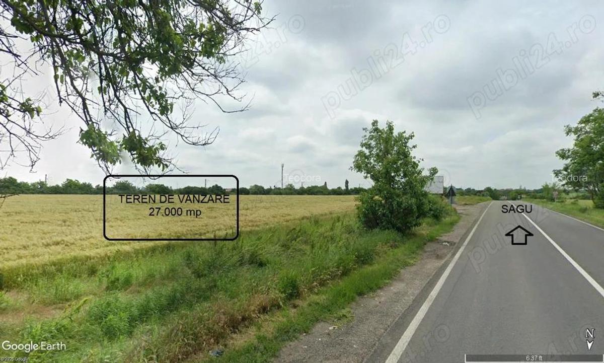 2,70 ha teren la intrarea in com Sagu, front stradal mare - 3