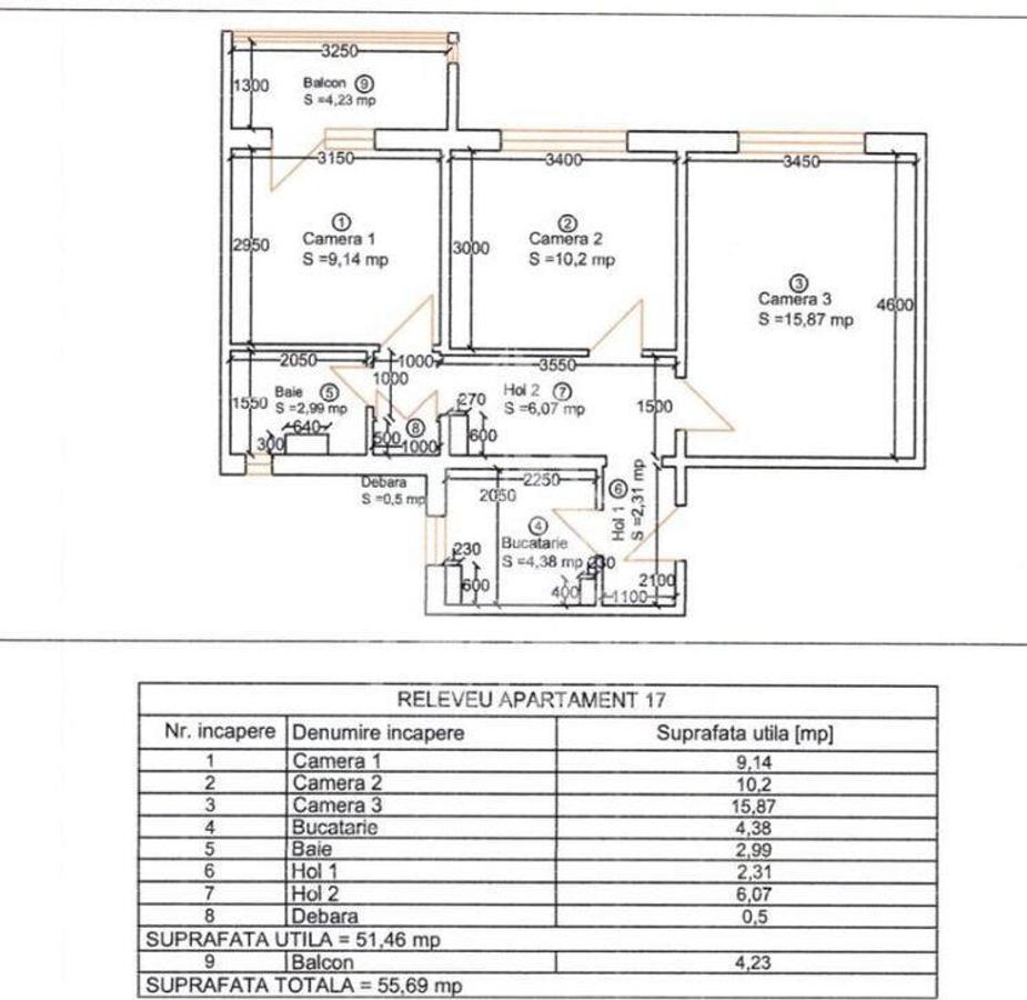 Apartament 3 camere,etaj intermediar,zona Gh Lazar - 9