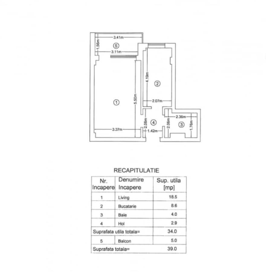 Etaj 1-Moara de Vant-2 Camere bloc nou intabulat - 2