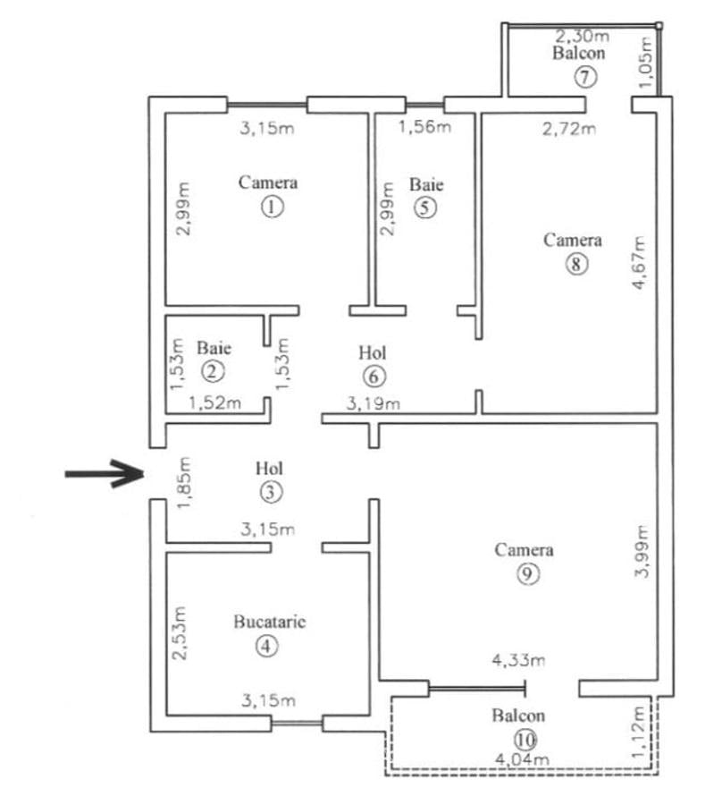 Apartament modern cu 3 camere, mobilat, zona Dambovita - COMISION 0% - 10