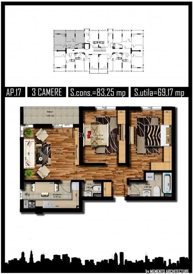 Apartament cu 3 camere decomandat în Militari - 16