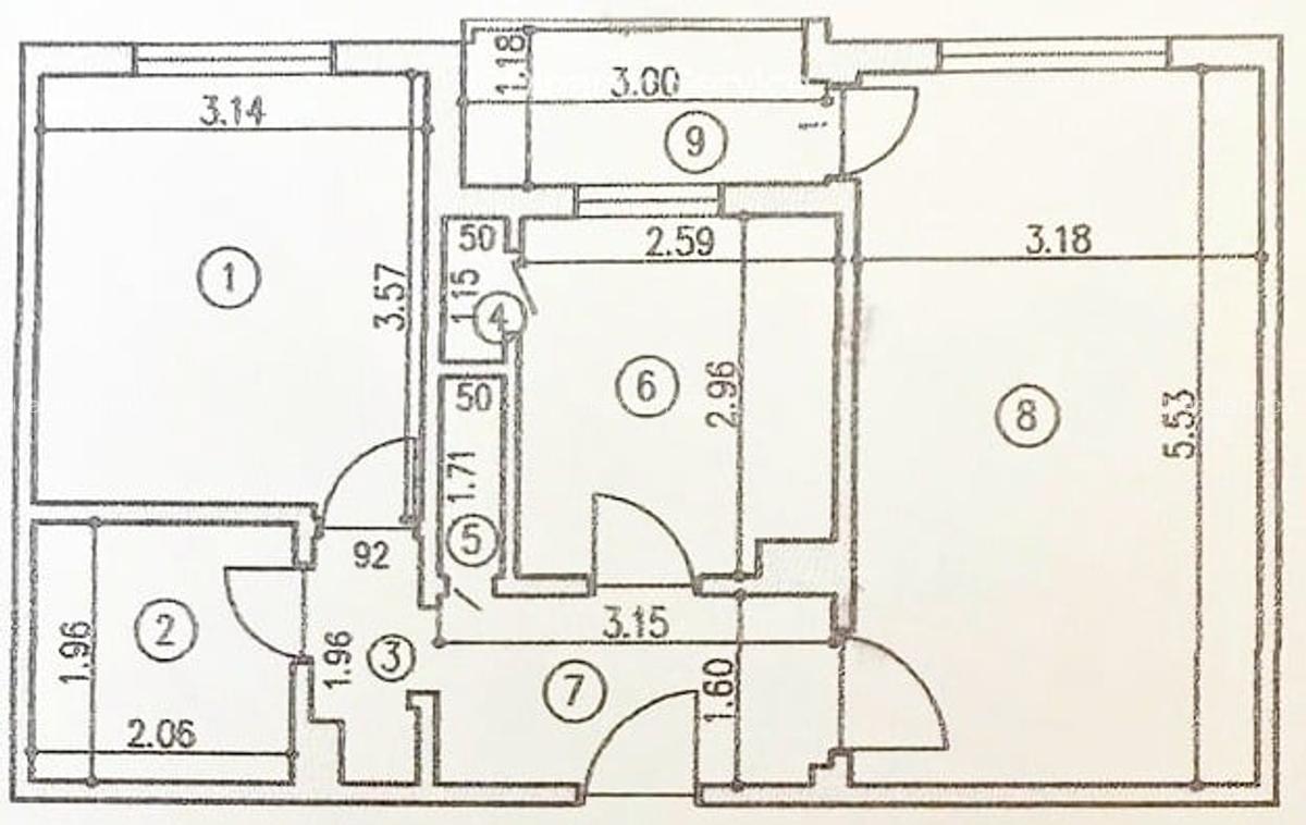 Apartament 2 comere, Stradal, Confort 1, Etaj 3, Decomandat, - 3