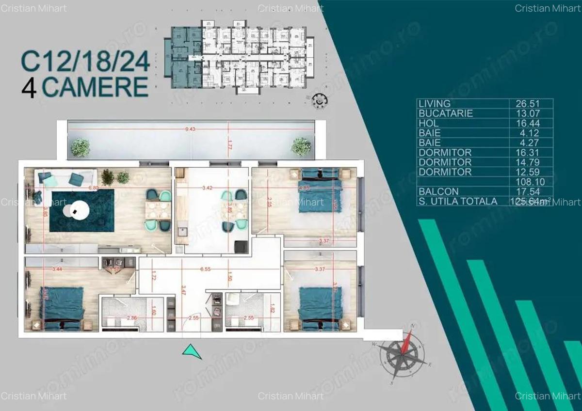 PREMIUM Titan - Pallady 4 cam dec etaj 1 126mp SMART HOME - 2