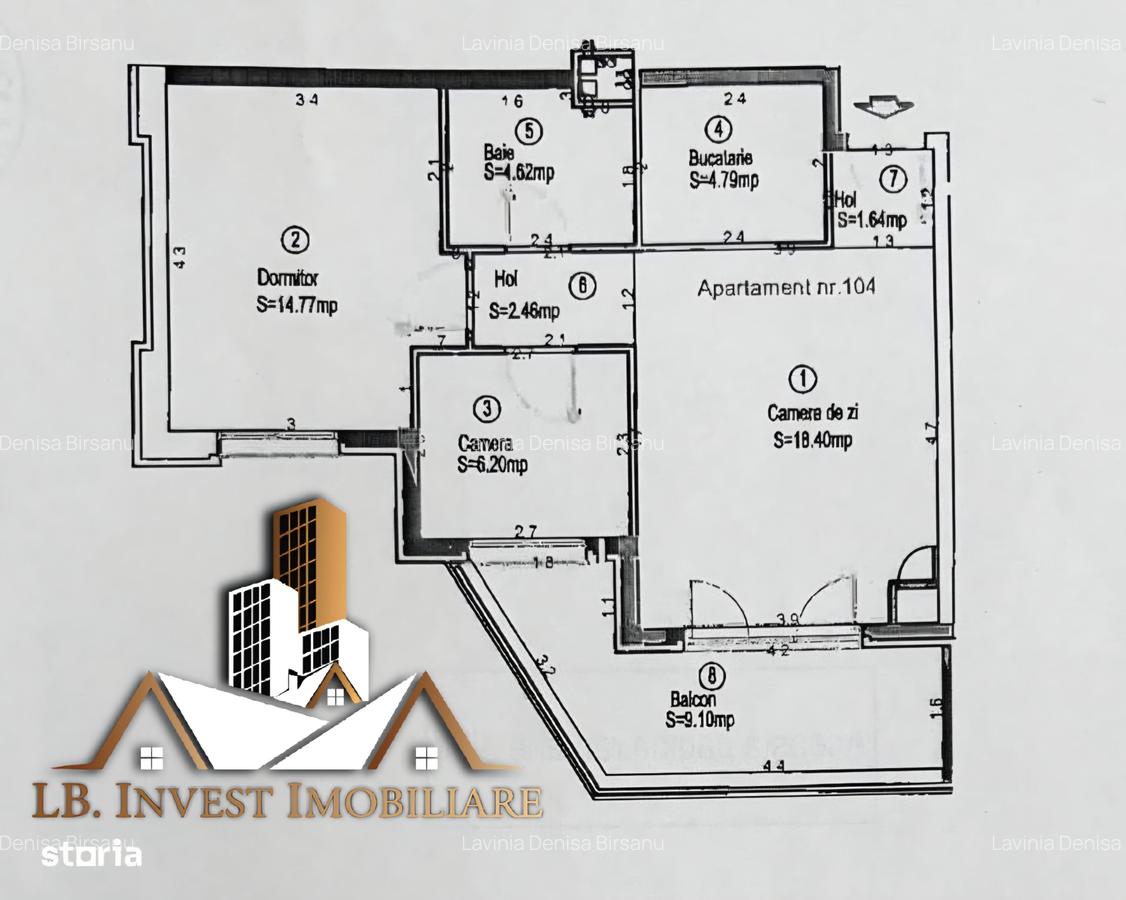Apartament cu 3 camere decomandat, mobilat în Lipovei - 9