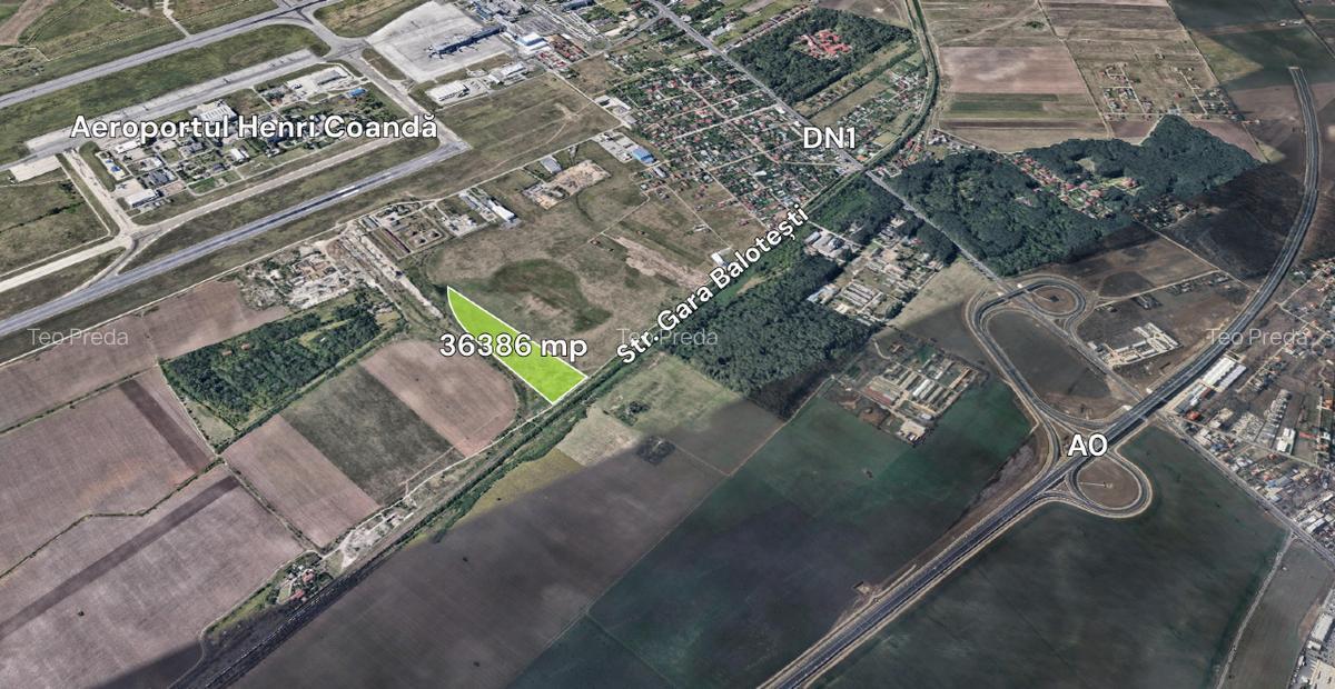 Teren industrial suprafata 36360 mp cu AC (2 hale) - Otopeni, DN1 - 7