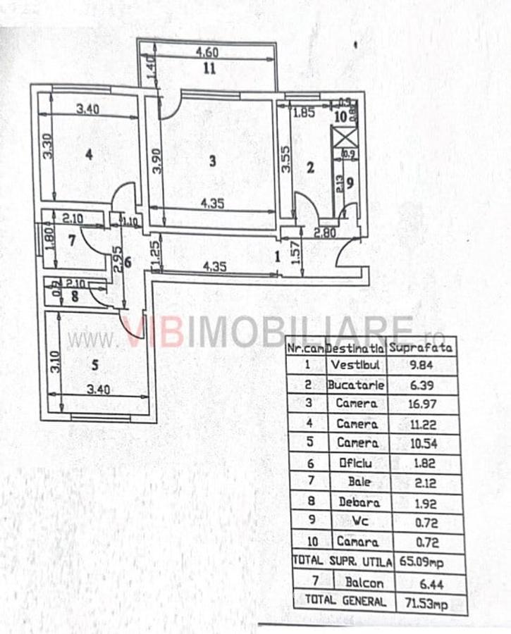Titulescu - Piata Victoriei - Str Dr. Iacob Felix - 3 camere decomandat - 13