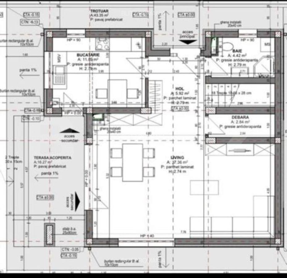 Casa individuala semifinisata, 5 camere, terasa circulabila, zona Luna de sus - 6