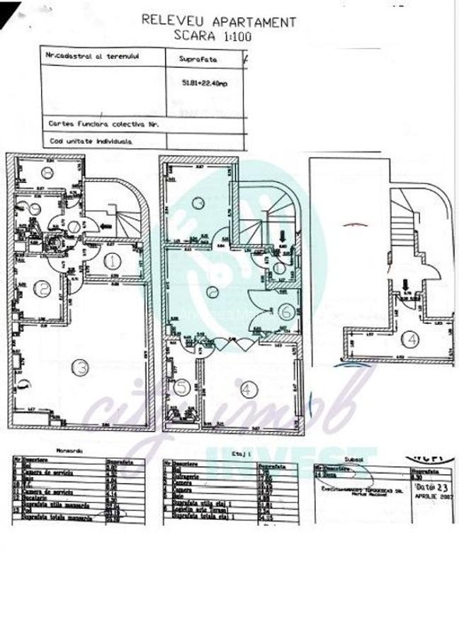 Apartament cu 3 camere semidecomandat în Moșilor - 3