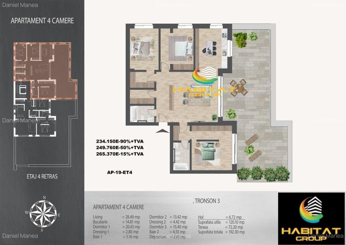 Pallady - 4 camere, 120.1 mp utili si o terasa de 72.2 mp - 5