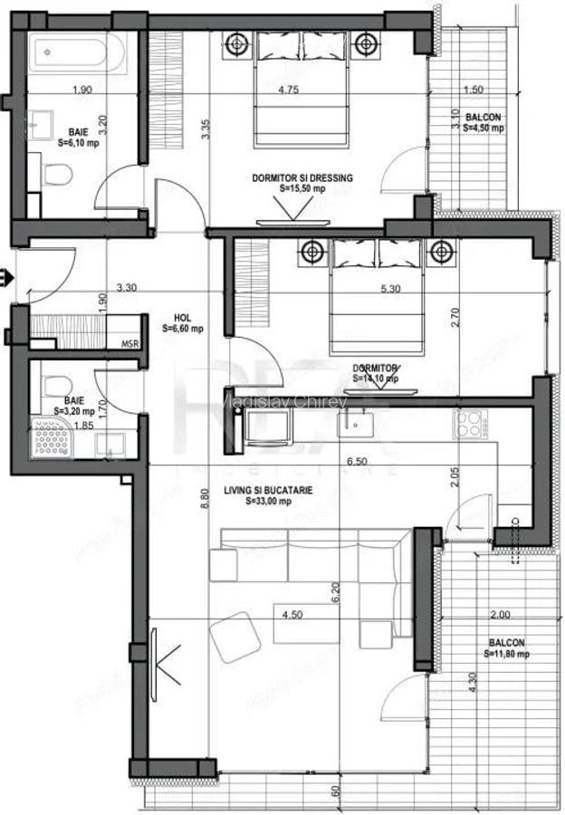3 camere 94,80 mp in Mosilor la 8 min Metrou Obor - 1 3 camere 94,80 mp in Mosilor la 8 min Metrou Obor - 1