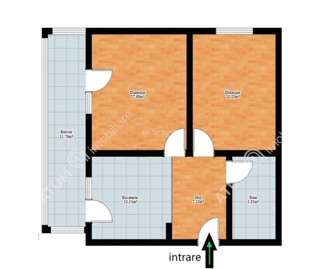 Apartament cu 2 camere decomandate in zona Doamna Stanca din Sibiu - 7
