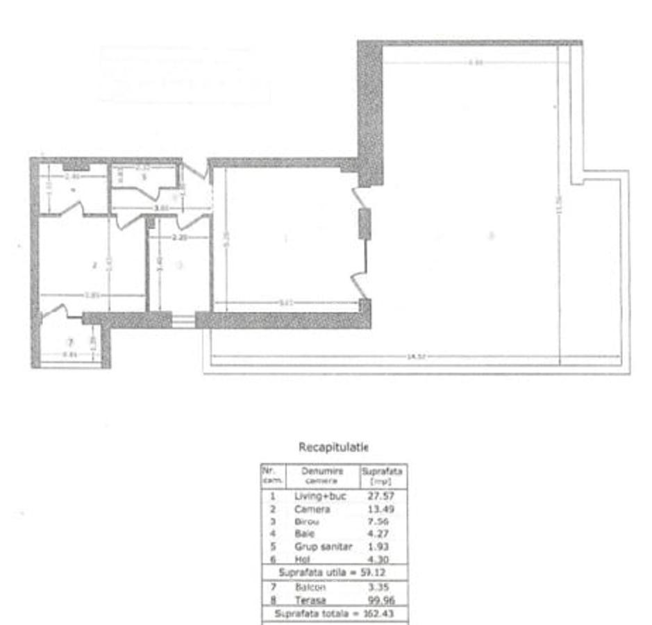 Apartament 2 camere  Trio Bridge View, premium, terasa 100 mp, comision 0% - 10
