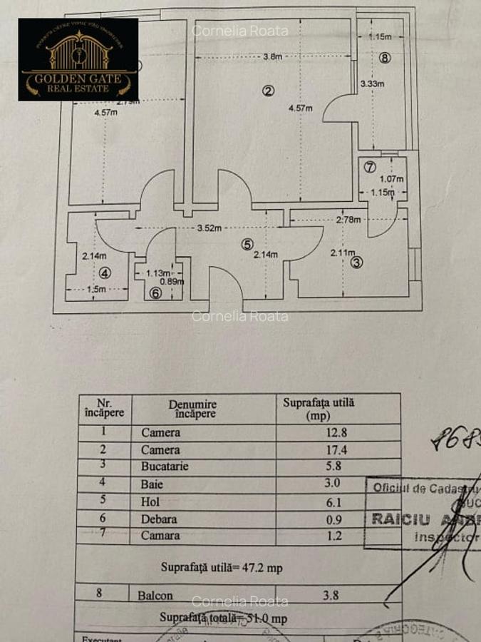 2 Camere Dristor Metrou Balcon AC - 6