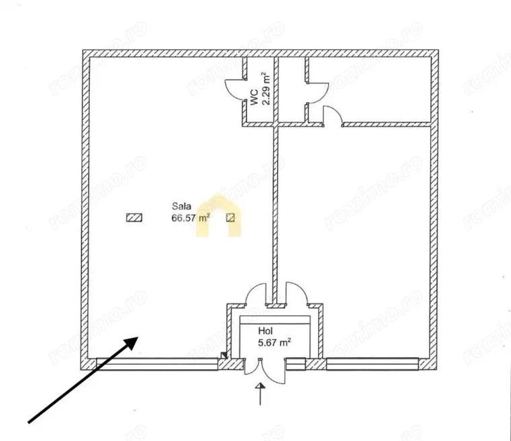 Spa?iu comercial de inchiriat | SU 66 mp - vitrina 4,2 m, parcare | Flore?ti - 2