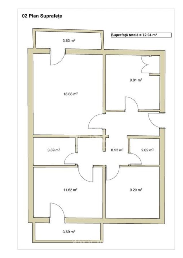Apartament cu 3 camere decomandat, mobilat în Buziașului - 11