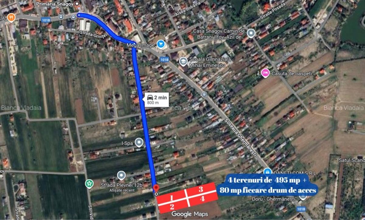 Terenuri de vanzare Snagov, Ghermanesti pentru casa cu utilitati - 3