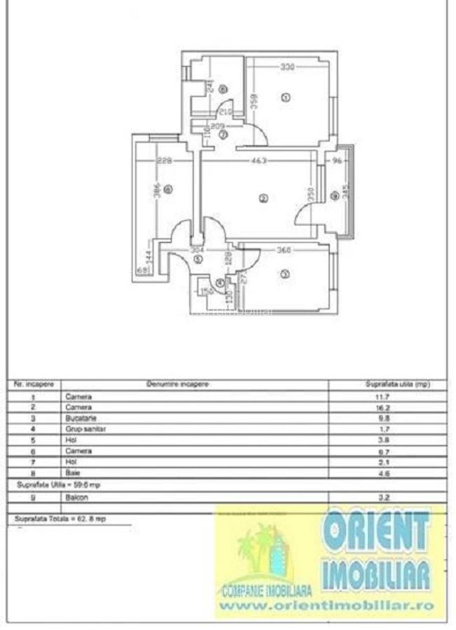 Inel 2, apartament 3 camere, etaj 1, gaze, vanzari Constanta - 8