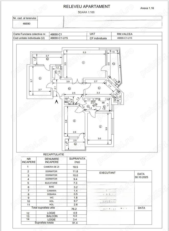 Apartament cu patru camere etaj 1 zona centrala - 1