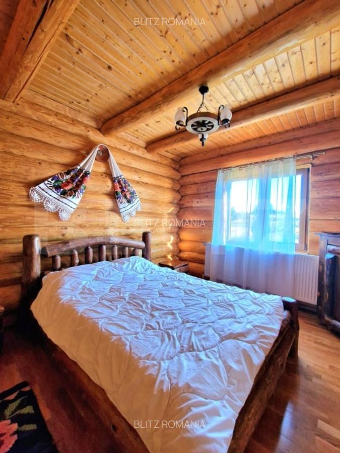 Cabana din lemn rotund, 140 mp utili, 1000mp teren - zona turistica Marisel - 6