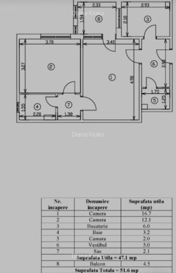 Apartament 2 camere mobilat 47 mp utili Parter Brasov - Drumul Taberei - 9