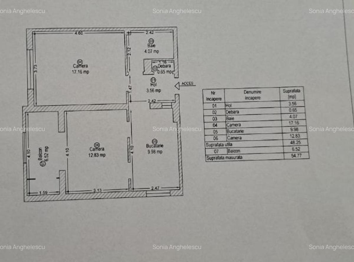 Apartament cu 2 camere decomandat în Medicină - 17