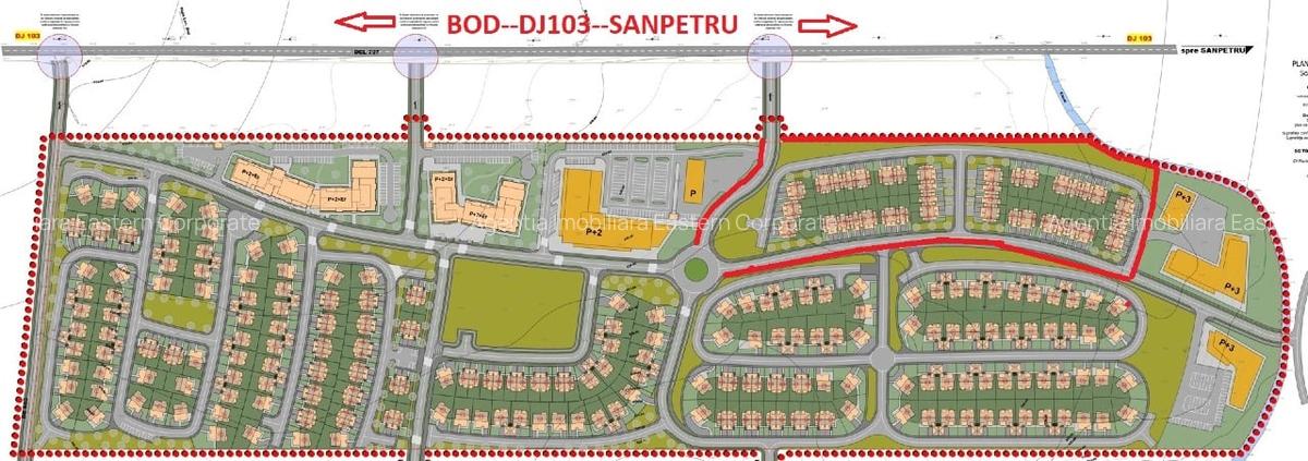 Loturi intravilan intrare Bod dinspre Sanpetru , CF curti-constructii- RATE - 1