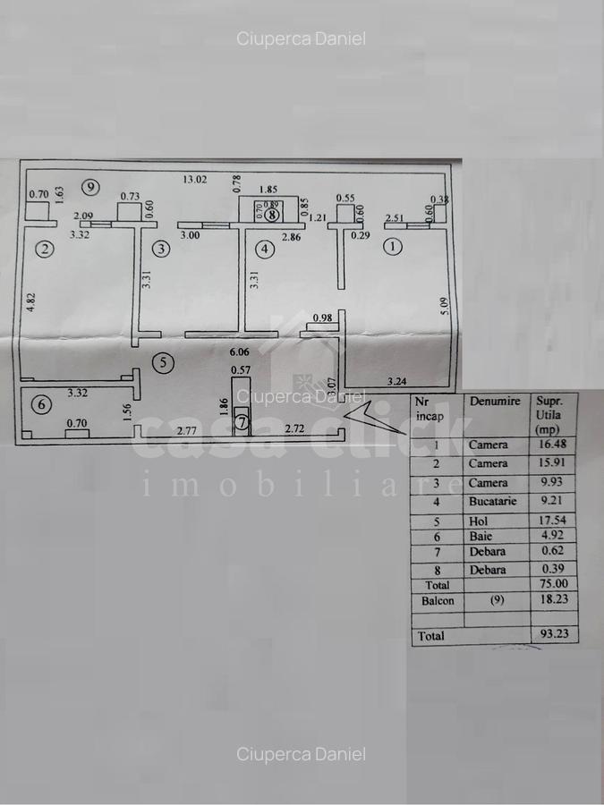 Apartament 3 camere decomandat, Mazepa 1 – central, balcon generos - 14