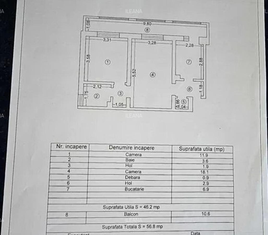 CITTY-2 camere ,parter cu balcon de 10 metri - 1