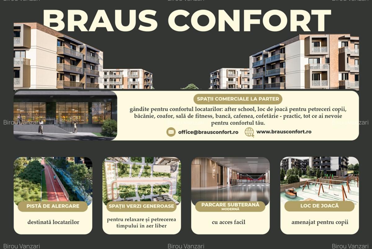 BRAUS CONFORT - Apartament Tip D – 2 Camere Decomandat - 1 BRAUS CONFORT - Apartament Tip D – 2 Camere Decomandat - 1