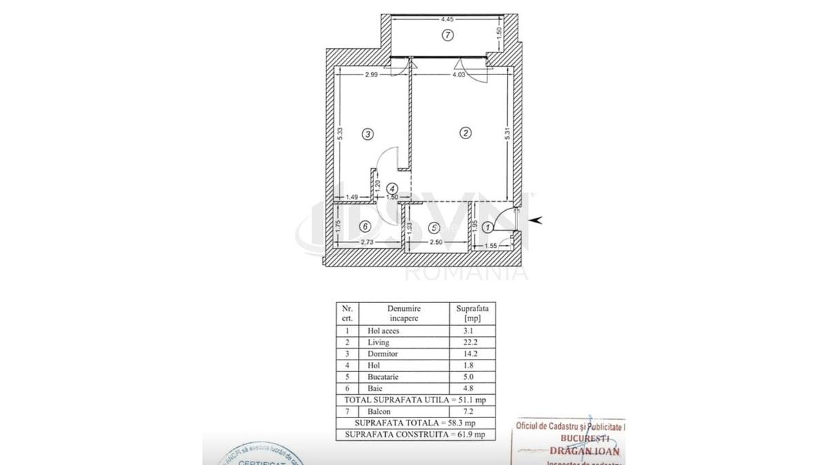 REA1021032 2 camere mobilat  parcare ONE Cotroceni - 10