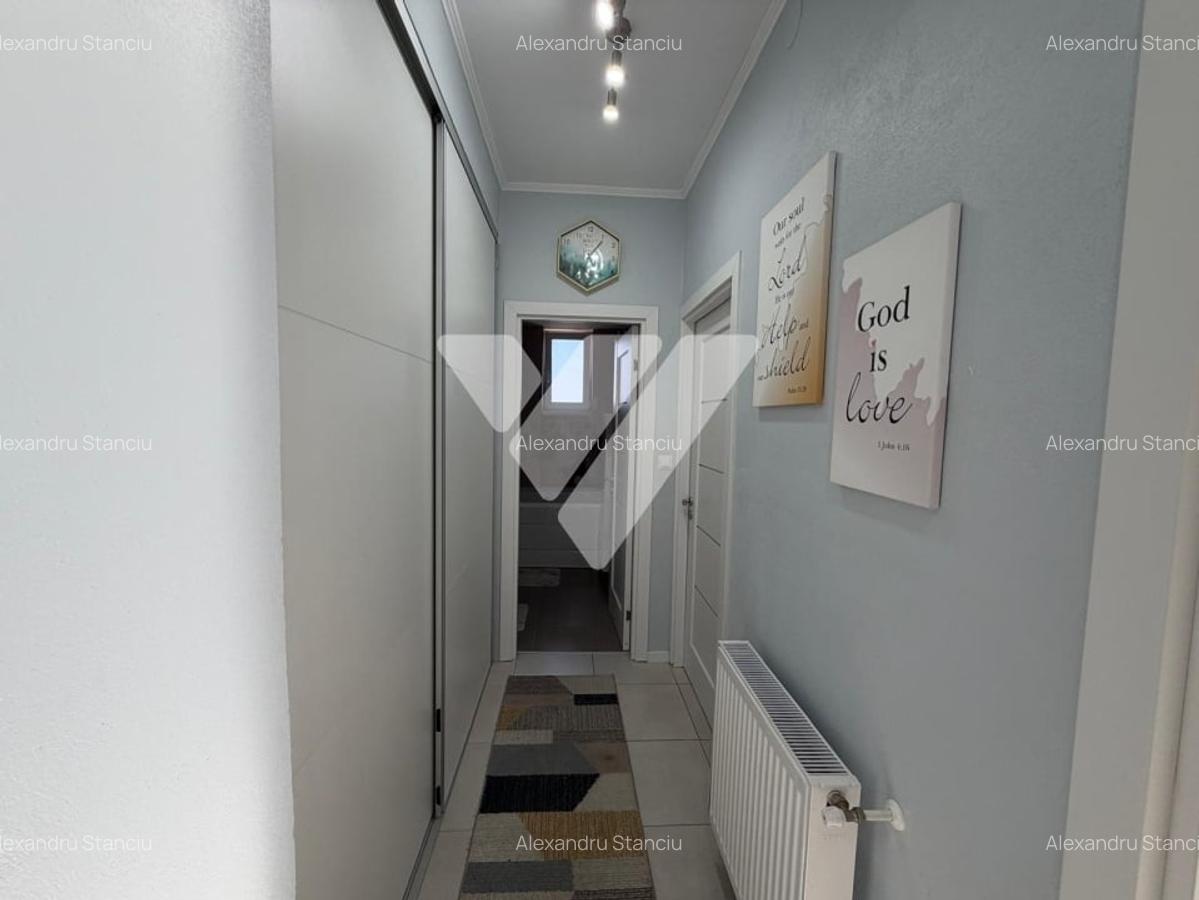 Apartament 2 camere mobilat modern etaj 2 balcon zona Turnisor Sibiu - 9