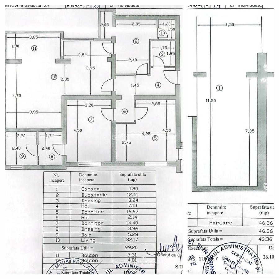 Apartament 3 camere, 100 mp utili + garaj 46 mp | Vedere superba la padure | Etaj 4 8 - 10