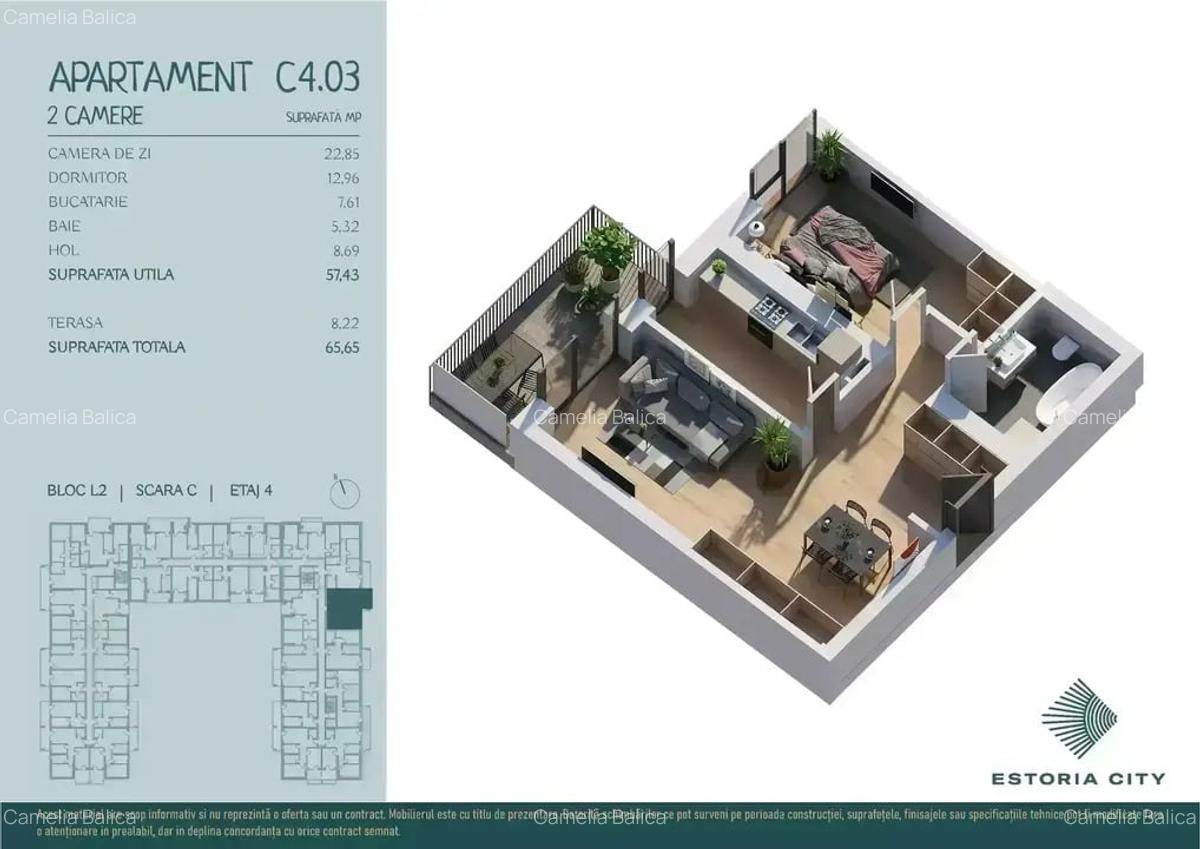 Estoria City 2 camere | Incalzire in pardoseala | Metrou Nicolae Teclu - 15